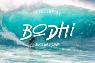Bodhi: A Bold Brush Font for Energetic Creative Projects