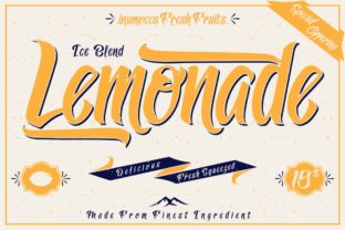Lemonade: A Sweet Vintage Display Font for Web Design
