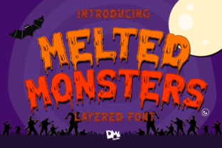 Melted Monster: A Spooky Display Font for Halloween Crafts and Beyond