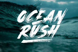Ocean Rush: A Bold Brush Font for Modern Editorial Design