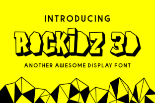 Rockidz 3D: A Bold Handwritten Font for Dynamic Display Designs
