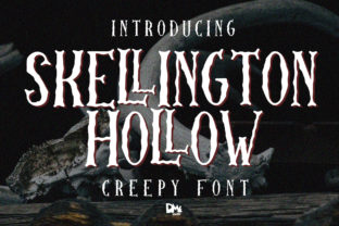 Skellington Hollow: A Spooky Display Font for Halloween Crafts and Horror-Themed Products