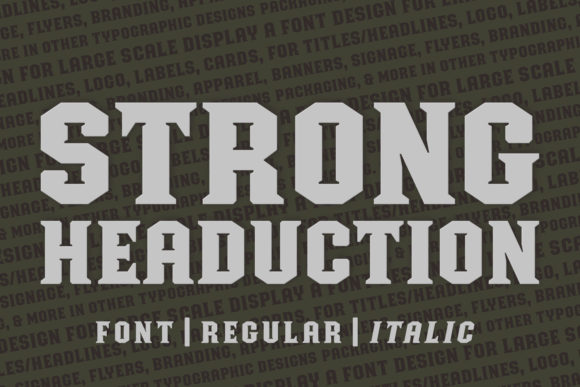 Strong Headucation: A Bold Display Font with Vintage Charm