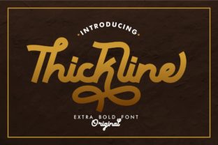 Thickline: A Bold Display Font for Handmade Branding and Product Design