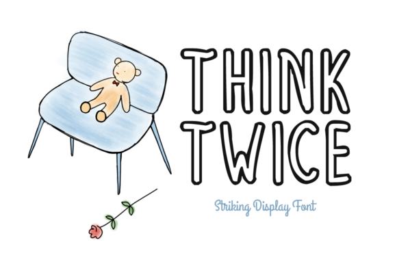 Think Twice: A Light Handwritten Display Font for Casual Editorial Design
